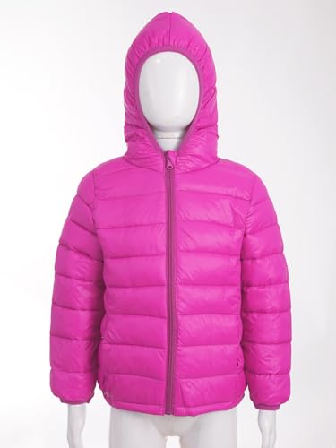 JEATHA Boys Girls Ultra Lightweight Packable Puffer Jacket Kids Windproof Water Resistant Zip Up Hoodie Coats2