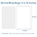 Heat Shrink Wrap Bags 100Pcs 11x18 Inches Professional Grade POF Heat Shrink Wrap is Used to Store Wrap Embellished, Gift Baskets, Shoes, Jars, Industrial Grade PVC Shrink Wrap Bags Transparent