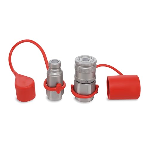 Image of 1 /4″ Flat Face Hydraulic Quick Couplers Set - 3 /8″ SAE Port
