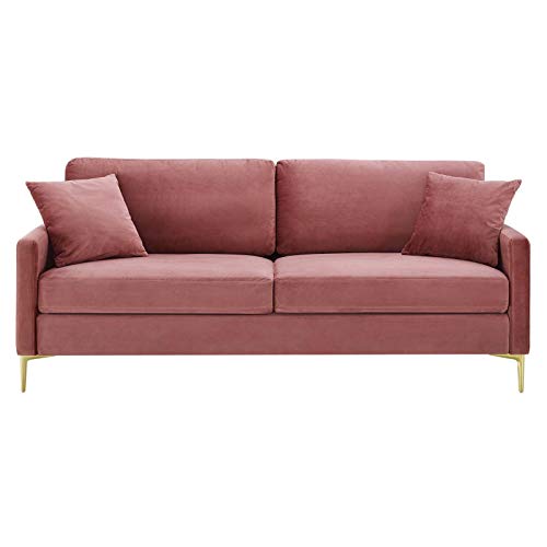 Modway EEI-4447-DUS Juliana Performance Velvet Upholstered Sofa In Dusty Rose thumb #5