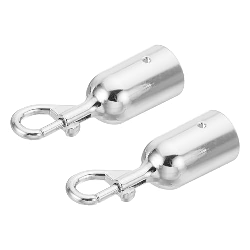 Embout de corde pour poteau de guidage PATIKIL couleur argent avec mousquetons x2