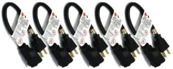 4 X 1-Foot Extension Power Cable, UL Listed CSA Approved, 5-Pack