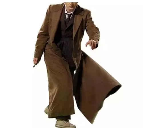 Doctor 12th Velvet Coat Peter Cosplay Long Wool Costume Coat Time Traveller Costume2