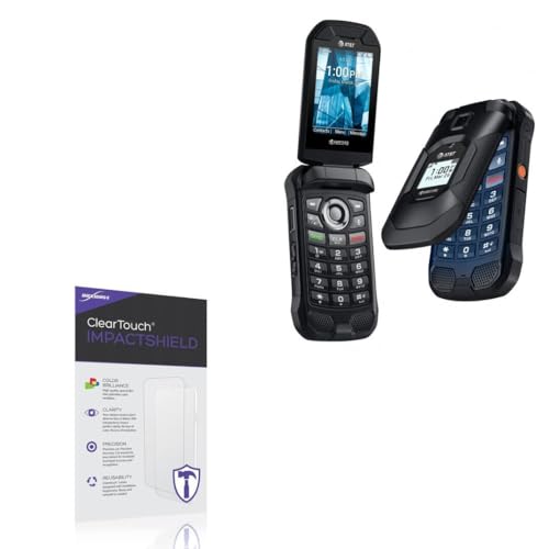 BoxWave Screen Protector Compatible With Kyocera DuraXE Epic (with Camera) - ClearTouch ImpactShield (2-Pack), Impenetrable Screen Protector Flexible Film