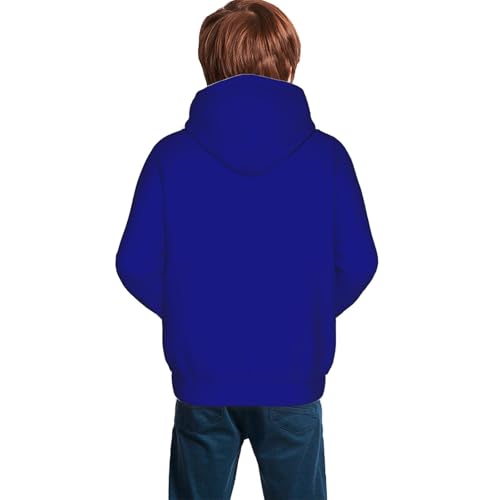 Navy Kid Hoodies Boys Sweatshirts Girls Pullover with Pocket4