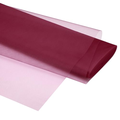 Tissu Tulle Sans Effilochage Rouleau Bourgogne 20 Yards pour Décorer sans Coutures