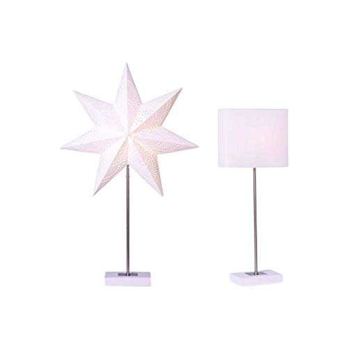 Preisvergleich Produktbild Standleuchte Combi Pack Blomma Lampenschirm + Stern weiss Metallständer 67x43cm + 52x20cm