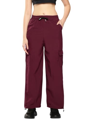 Image of Aarika Womens Casual Wear Black Colour Solid Crep Cargo Pant