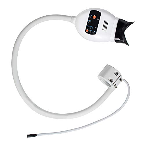 Carejoy Teeth Whitening Bleaching LED Lamp,Professional Dental Teeth LED Whitening Bleaching 3 Mode Blue Purple Red Light Lamp Accelerator Holding on Dental Chair