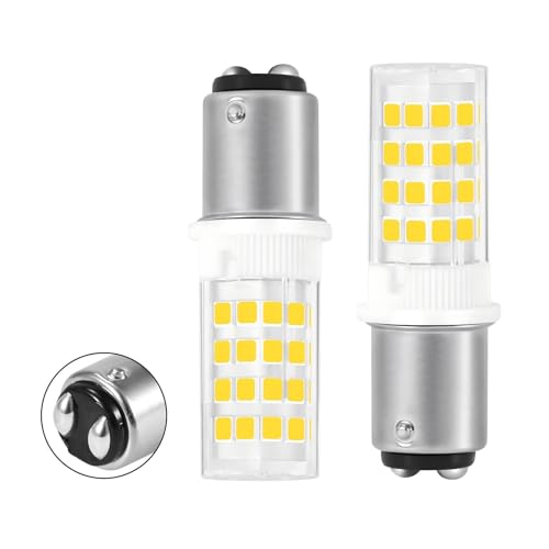 Mevden - Mevden 2er Pack Spezial-Leuchtmittel 230V 4W Warmweiß, Bajonett-Doppelkontakt 15mm Sockel für Nähmaschinen & Dunstabzugshauben, 400LM, AC 220-240V