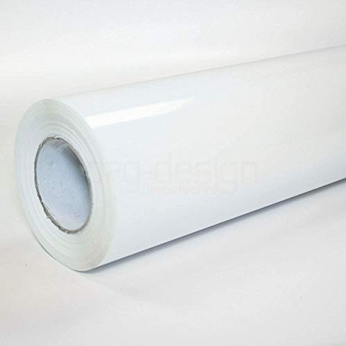 o7g-design Selbstklebefolie Möbelfolie Schrankfolie Küchenfolie Tischfolie Plotterfolie Blasenfreie Folie in - Weiß Glänzend ab 0,5lfm x 61cm (4lfm x 61cm) Cover