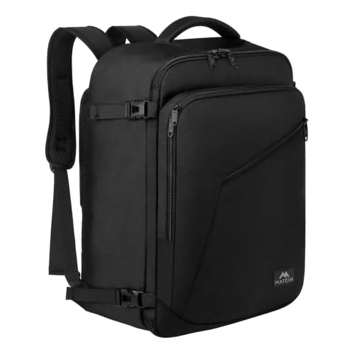 MATEIN Mochila Viaje Cabina Avion 55x35x25, Expandible Mochila Cabina Avion