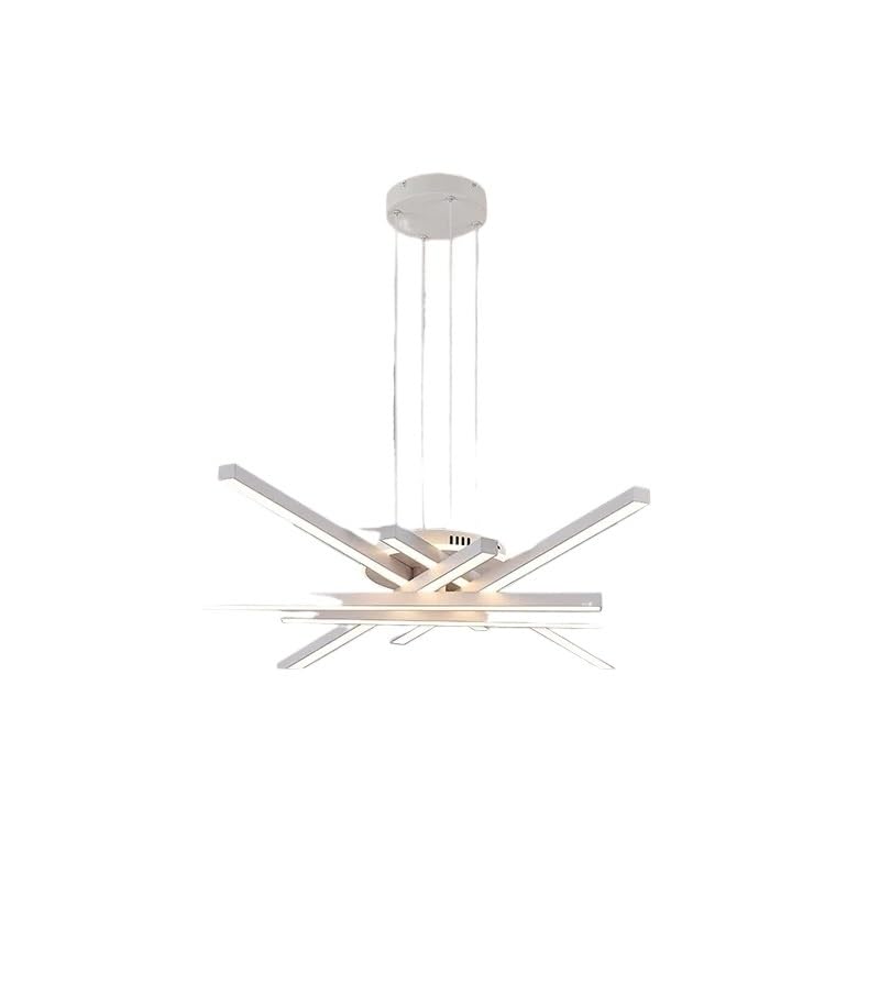Lustre LED blanc 4000K suspension lumineuse salon lumière neutre 60cm
