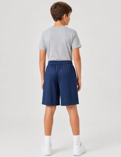 Image of Liberty Pro 5 Pack Youth Boys Athletic Mesh Basketball Shorts | Quick-Dry, Pockets, Knee-Length, Regular Fit, Kids, Teens, for Gym Sports Activewear