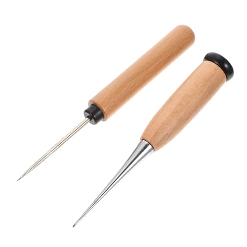 Operitacx 8pièces Outils De Couture Bois Avec Poignée Ergonomique Pour Artisanat Outils De Piquage Pour Cuir Et Broderie Pratique Et