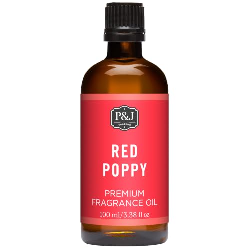 Image of P&J Fragrance Oil - Red Poppy Oil 100ml - Candle Scents, Soap Making, Diffuser Oil, Fresh Scents