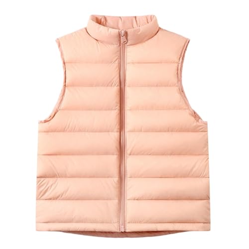 Boys Girls Puffer Vest Sleeveless Zip up Cotton Padded Winter Warm Kids Outwear Jackets Coats