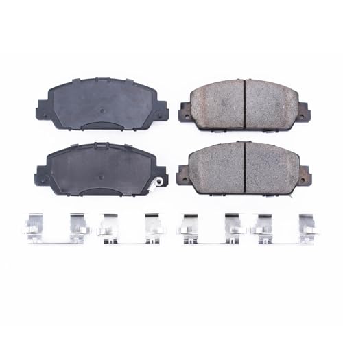 Image of PowerStop Front Brake Pads for Honda Accord 2013-20 | Honda HR-V 2016-20 - Z17 Ceramic Brake Pads with Installation Hardware, 17-1654