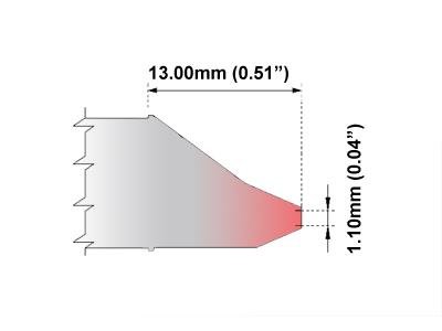 Image of Thermaltronics K80DT004 Desoldering Tip - Inner Diameter 1.10mm (0.04in)