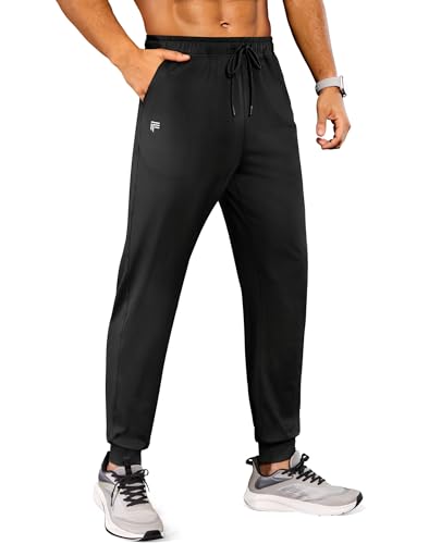 Men's Joggers with Zipper Pockets Lightweight Athletic Sweatpants Tapered Pants for Men Workout Running Hiking Gym