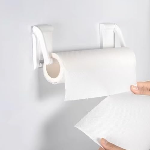 【マグネットがアップグレード】 マグネット式 キッチンペーパーホルダー ラップホルダー ホワイト キッチン収納 マグネット おしゃれ 幅調節可能 左右分離型