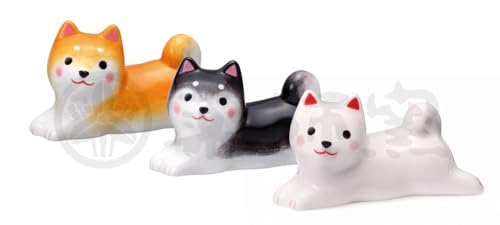 中外陶園 薬師窯 わんこ日和柴犬箸置きセット ふせトリオ 【9708】