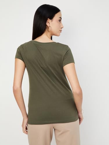 Image of Max Women's Cotton Regular Fit Graphic Printed T-Shirt - Pack of 2