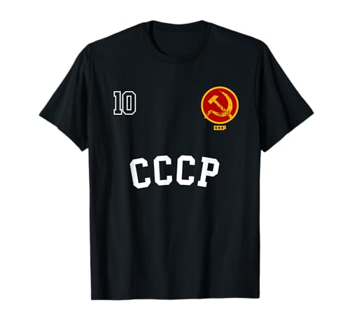 Vintage CCCP camiseta de fútbol Hammer Sickle Unión Soviética 1980 Camiseta