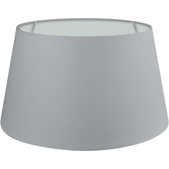 Wogati® Premium Lampenschirm | Größe: XXL | ØU:35cm | Farbe: Grau | E14/E27 | konisch | Baumwolle | für Stehlampen, Hängelampen, Tischlampen, Deckenlampen