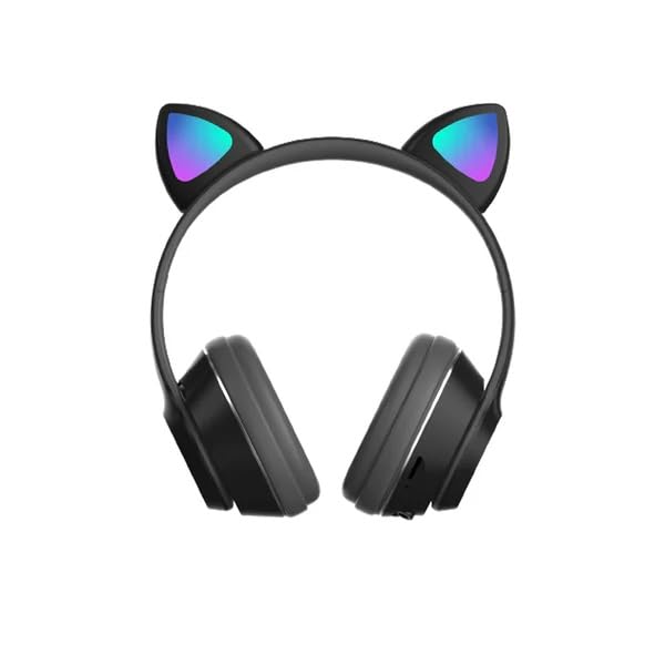 ProOnePHB3550 Bluetooth Gaming Headset with Microphone - Wireless Headphones for PC PS5 PS4 Mac, 40mm Drivers, 10Hrs Playtime, Colorful LED Lights, Gaming Headphones (Pink)