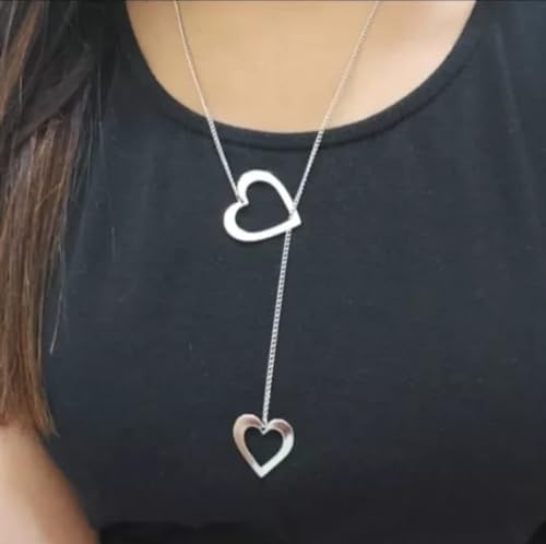 Cordão Gravata Coração Aço Inox Antialérgico c/Garantia