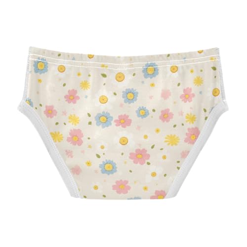 KLL Polka Dots and Tender Chamomile Flowers Toddler Boys Comfort Training Underwear Cute Children Panties2