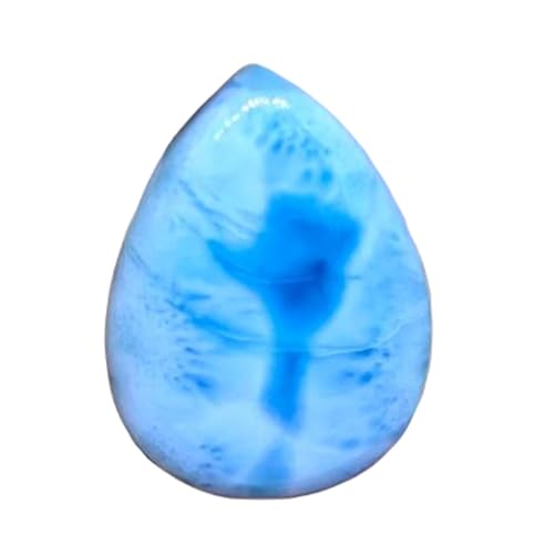 Larimar cabochon poire naturelle 29x21mm pour offrir un bijou fait main