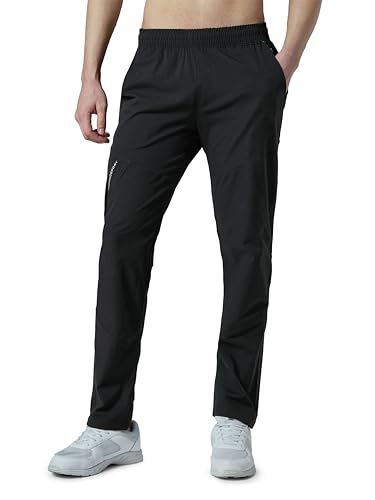 Image of TECHNOSPORT Men's Regular Fit Track Pant with SPF50+, Quick Dry Properties for Running, Gym, Sports and Regular Use