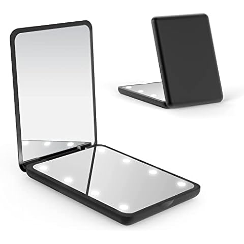 wobsion LED Pocket Mirror with Magnification Cover