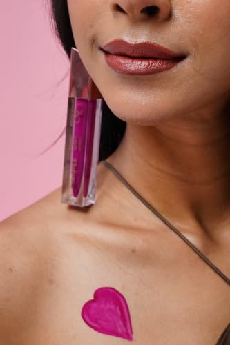 Image of Khukumoni Liquid Lipstick for Women | Waterproof, Smudge Proof & Long Lasting, Daily Wear | Shade Berry Shine 5ml
