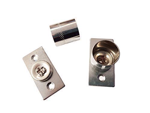 Penbrice Interiors Silver Curtain Recess Rod Brackets 20Mm Pole Support Sockets