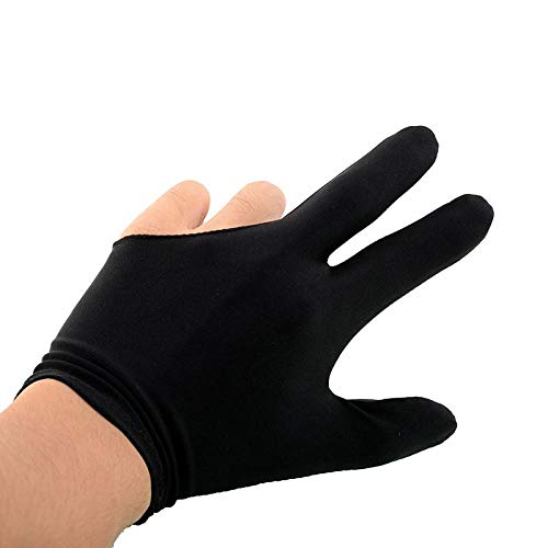 image for ORNOOU 10 Pieces Sports Billiard Glove Soft Quick-Dry 3 Fingers Show P