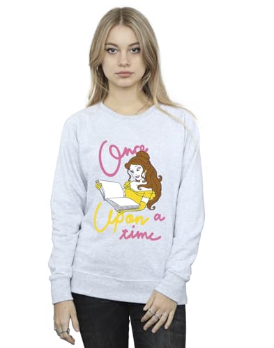 Disney Women's Beauty and The Beast Belle Once Upon A Time Sweatshirt Sport Grey Medium