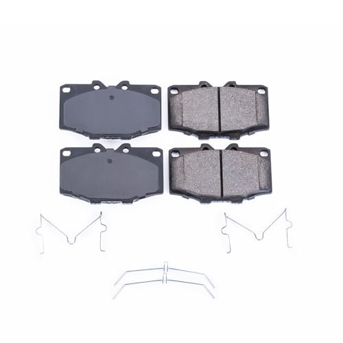 Image of PowerStop Front Brake Pads for Toyota 4Runner 1986-88 |Land Cruiser 1976-89 |Pickup 1985-88 - Z17 Ceramic Brake Pads with Installation Hardware, 17-137