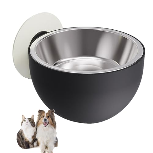 Hunde-Flocke montiert - Einstellbare magnetische Hundefutterstation für Hunde, platzsparender Hundenapf | für Hunde mit Wandmontage, sicherer Magnetnapf für Haustiere, Rialz Napf