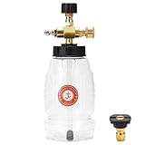 JOEJET Chemical Injector for Pressure Washer with Bottle, Adjustable Pressure Washer Soap Injector with 1/4 Inch Quick Connect, 3600 PSI