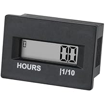 Runleader Digital Hour Meter,AC/DC 4.5V to 60V, Data Storage, Waterproof Design for Golf Cart Lawn Mower Forklift Go-Kart Leaf Trimmer etc.