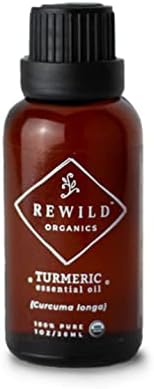 Rewild Organics Turmeric Oil (1oz) | Organic Essential Oil | Essential Oils for Diffusers Aromatherapy | Essential Oils for Body | Essential Oils for Soap Making | Essential Oils for Candle Making