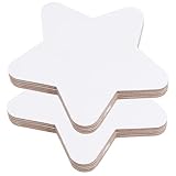 WEKAMOS 10 Stück Teiliges Kleine Runde Leinwände Sternform Blanko Ölgemälde Acrylmalplatten DIY Maltafeln mit Glatten Kanten für Schüler und Hobbykünstler