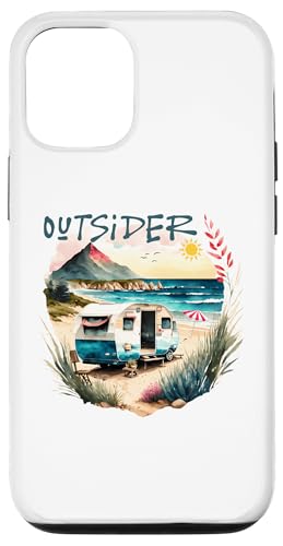 Coque pour iPhone 12/12 Pro Retro Beach Lover Outdoor Camping Ocean Amateurs Outsider