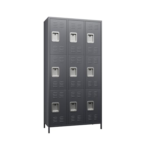SUXXAN 9 Doors Storage Locker Combination with 18 Hooks