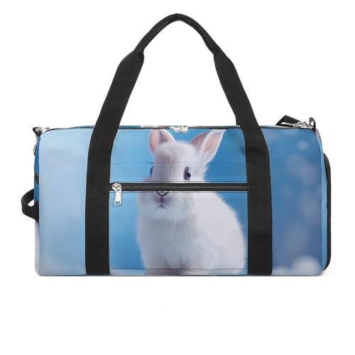 Cute Bunny Gym Bag Travel Duffel Bag Sports Tote Bag Workout Bag Weekender Bag for Women Men