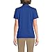 Lands' End Womens Rapid Dry Short Sleeve Sport Neck Polo Shirt Dark Cobalt Blue Plus 1x