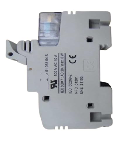 Base de fusible avec contact auxiliaire 14x51 mm modèles 5105804.S et 5105805.S